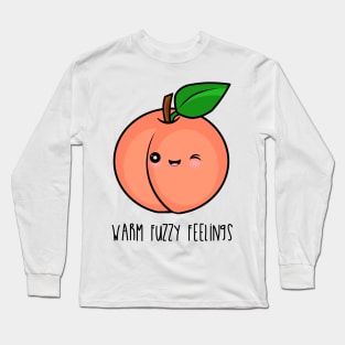 Warm Fuzzy Feelings Peach Long Sleeve T-Shirt